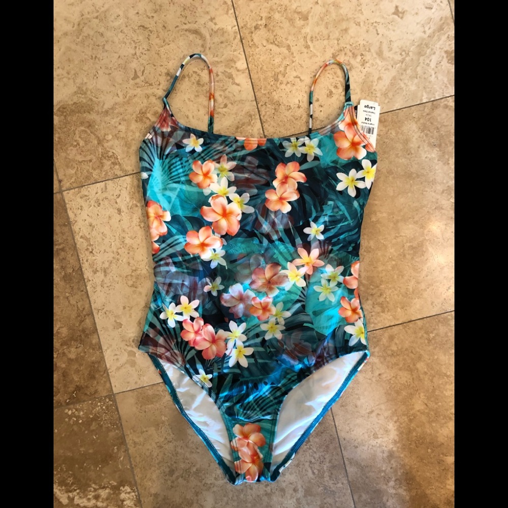 NWT Sunsets Tropical Oasis One-Piece Swimsuit